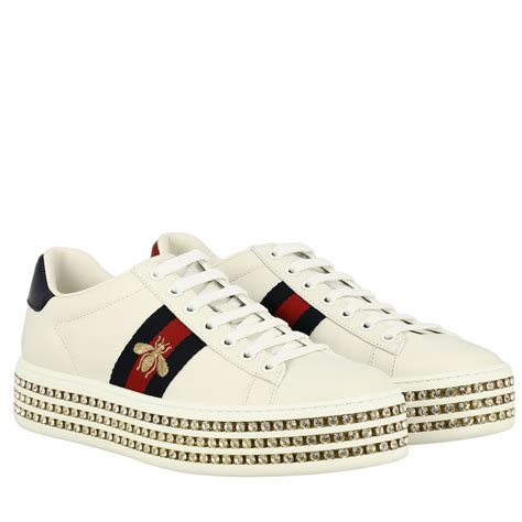 gucci platform.sneakers|gucci bedazzled sneakers.